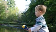 child-fishing with beginner rod