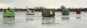 Huts for cold winter fun.